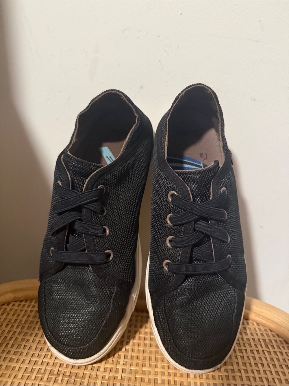 Boys Olukai Black Casual Lace-Up Sneakers